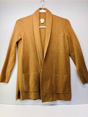 J. Crew‎ Chelsea Camel Open-Front Sweater Cardigan